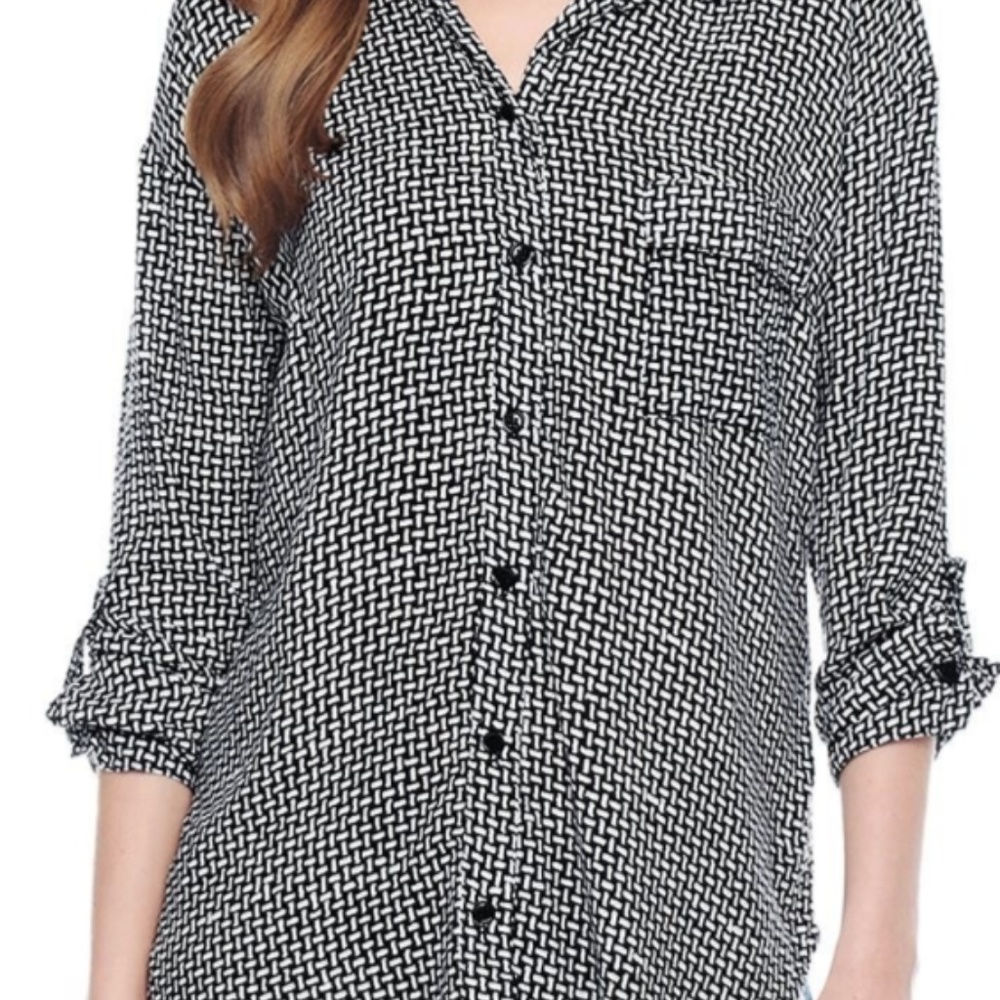 Splendid Basket weave button top